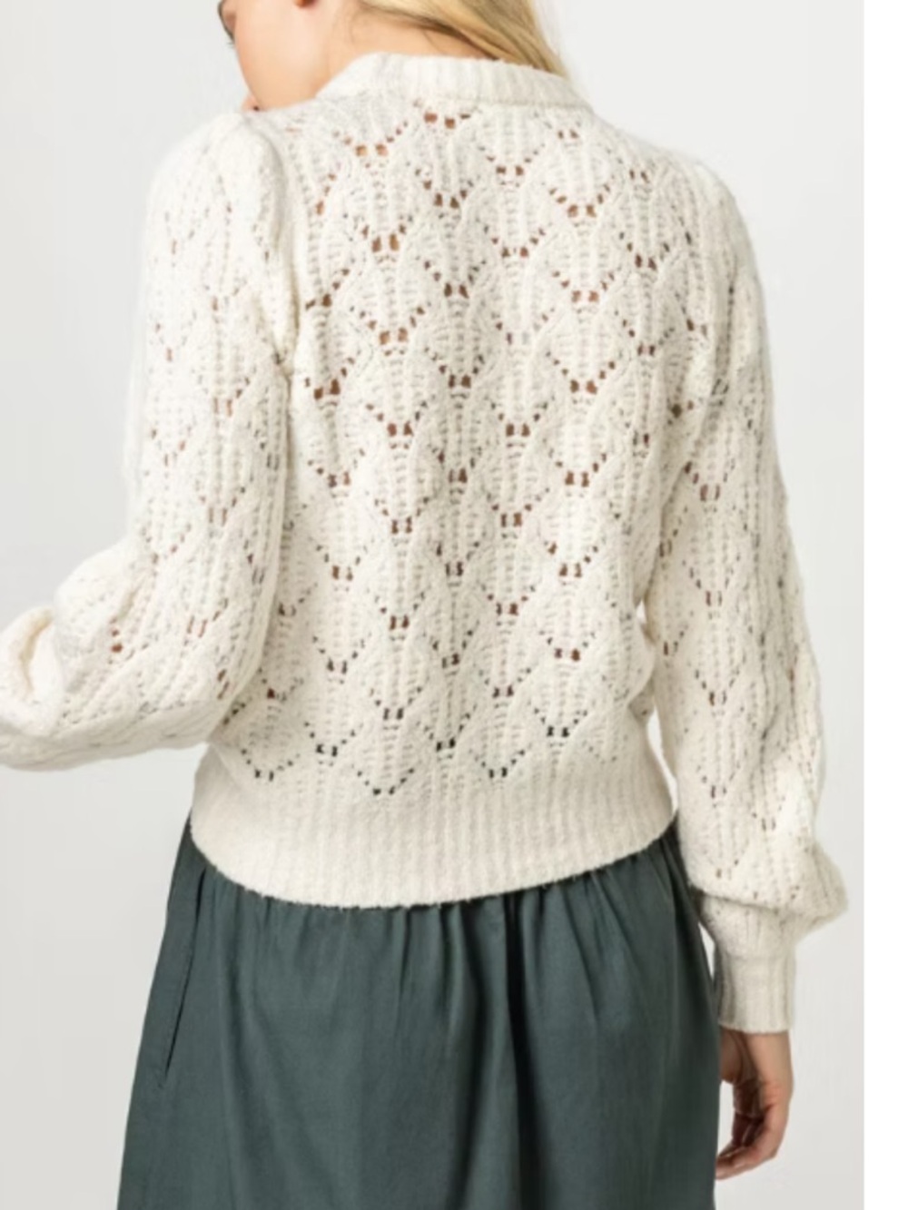 Lilla P Novelty Stitch Crewneck Sweater, NWT sz M - Picture 2 of 9